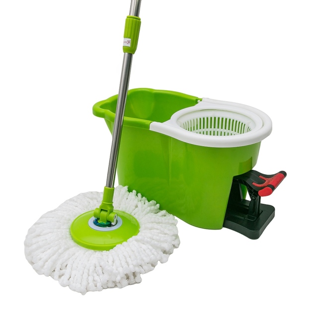 House cleaning spin mop and bucket mop wringer pedal automatic mop bucket